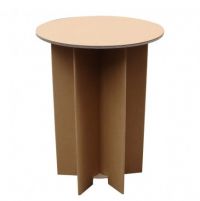 Table ronde ou Mange debout pliable en carton - high round table